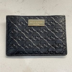 Kate Spade Black Embossed Cardholder